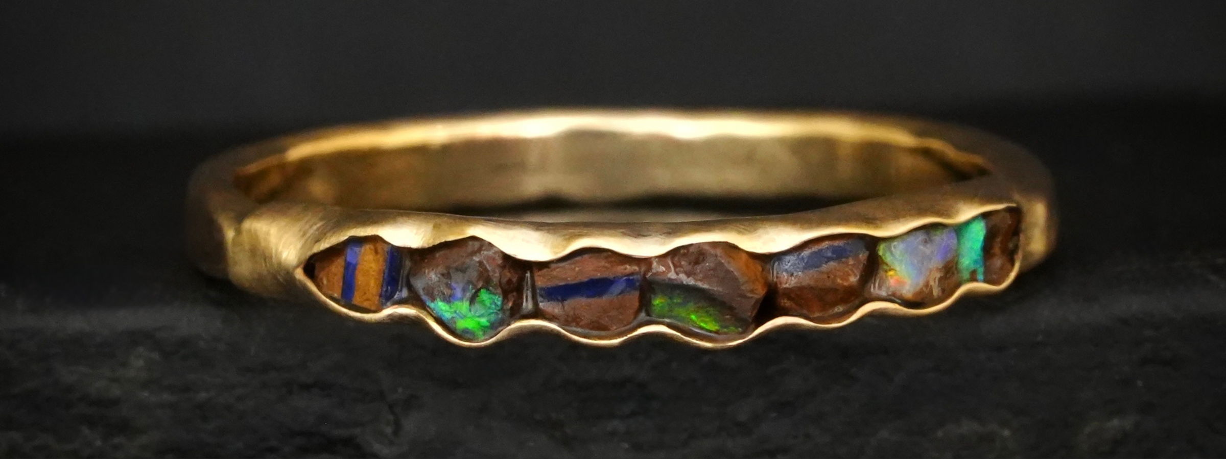 EMBRACED GEM BAND RINGS