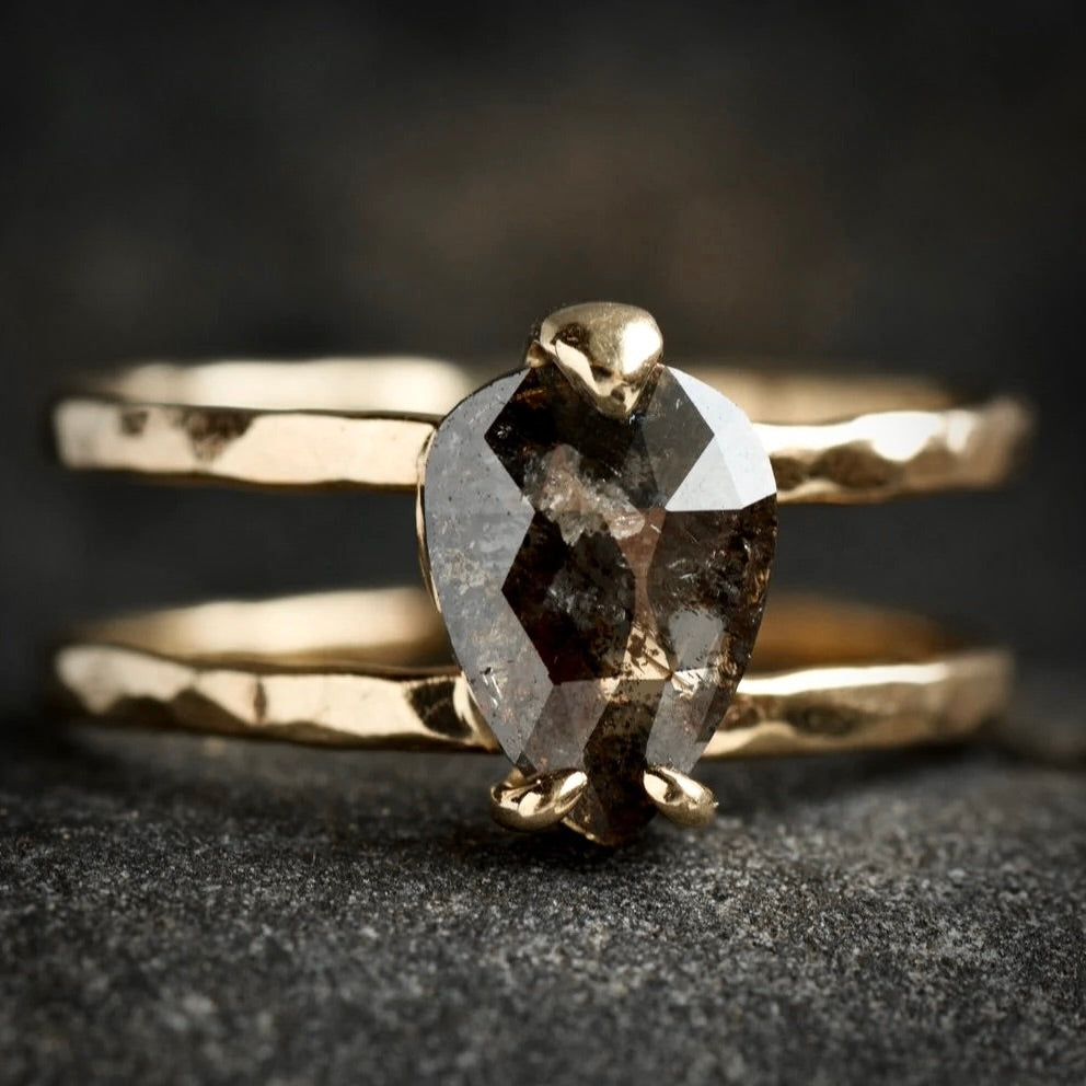 Double band diamond ring