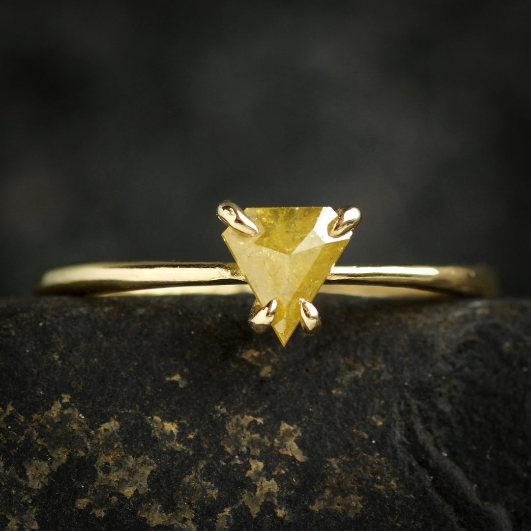 Yellow diamond ring
