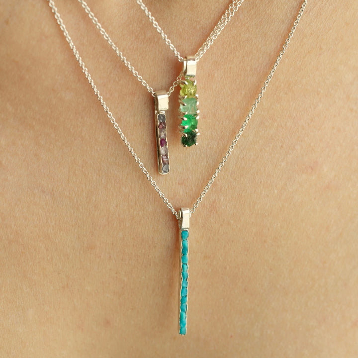 Raw Sleeping Beauty Turquoise Necklace