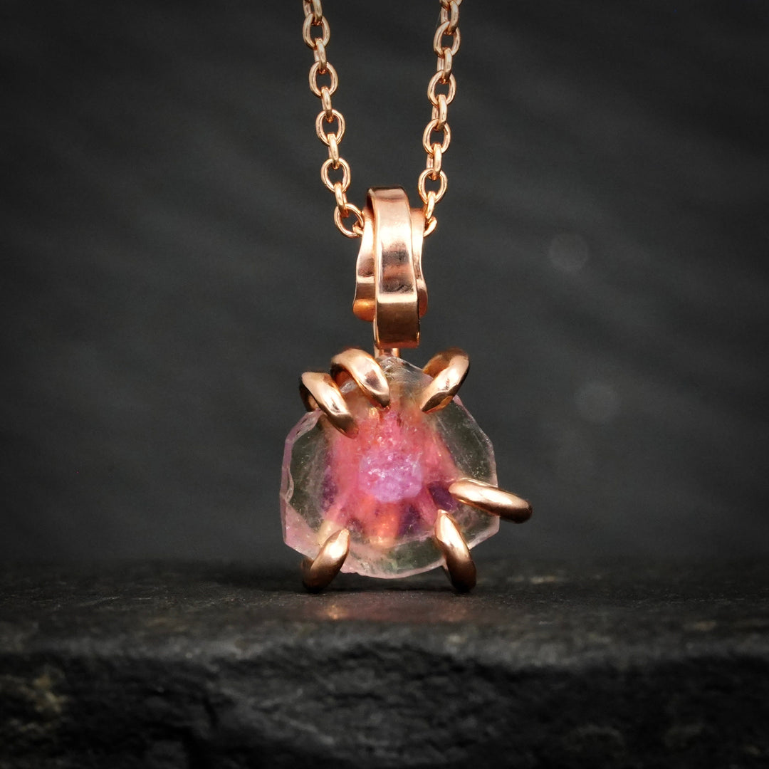 RTS 14k Rose Gold Tourmaline Necklace