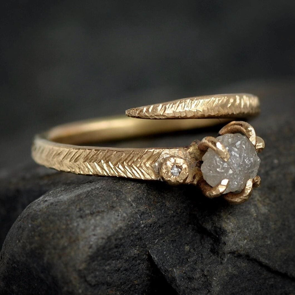 RTS Raw Diamond Ring US size 5