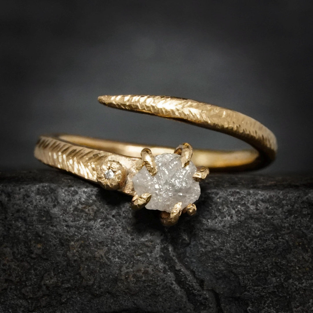 RTS Raw Diamond Ring US size 5