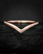Feather Textured Wave Ring