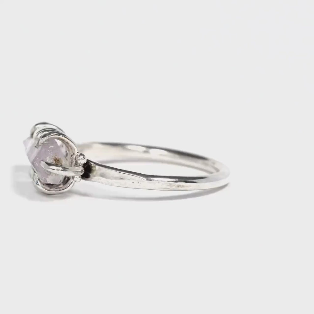 Raw Amethyst Chrystal Ring