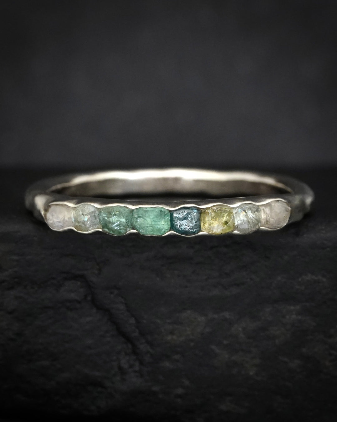 Ring with colored stones