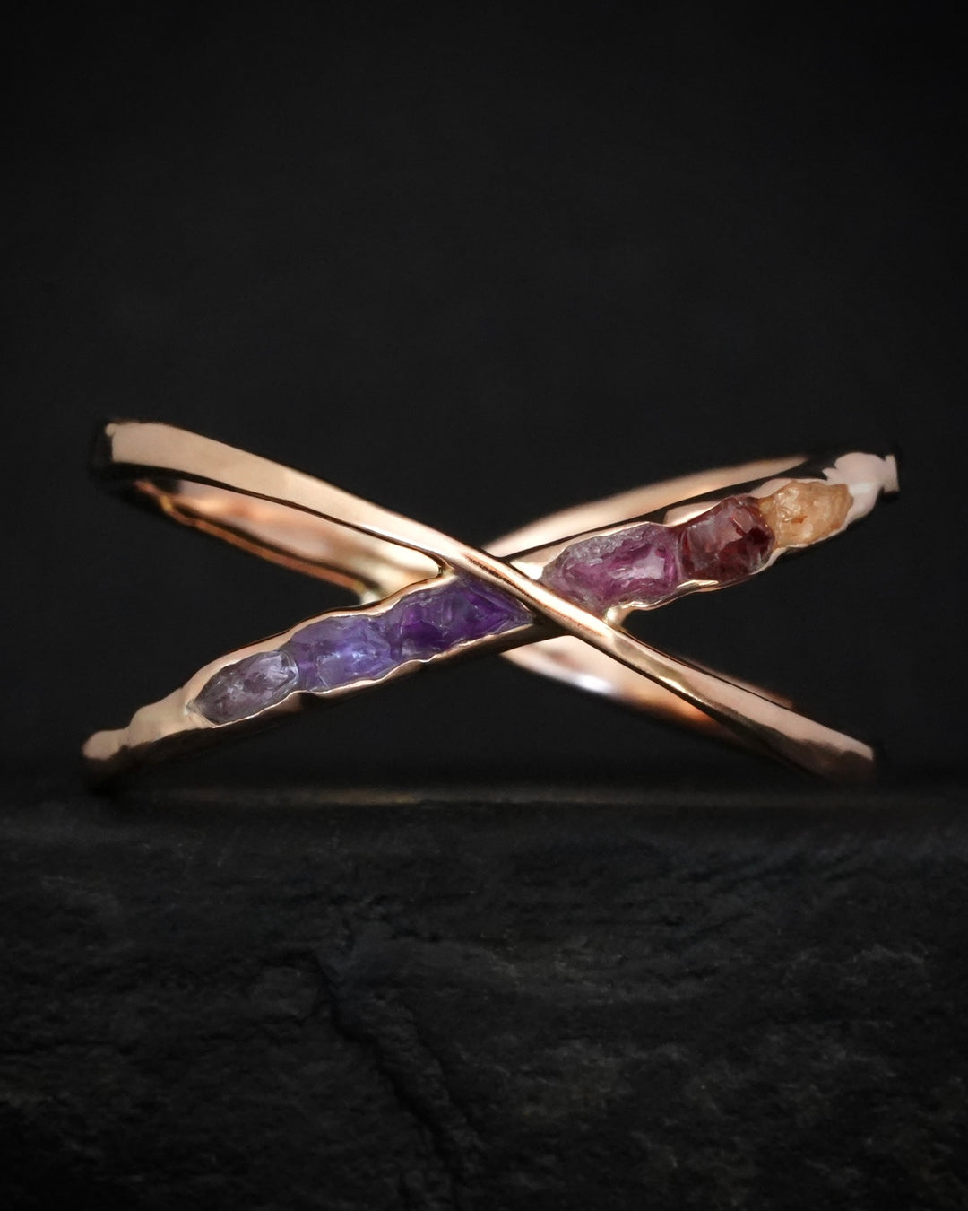 Ring with colored stones