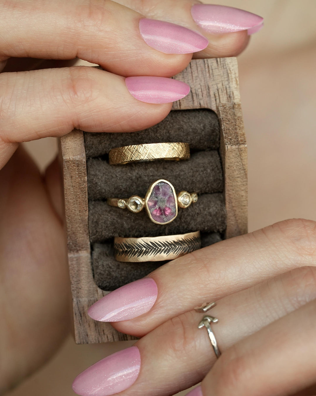 5mm Hammered Band Ring