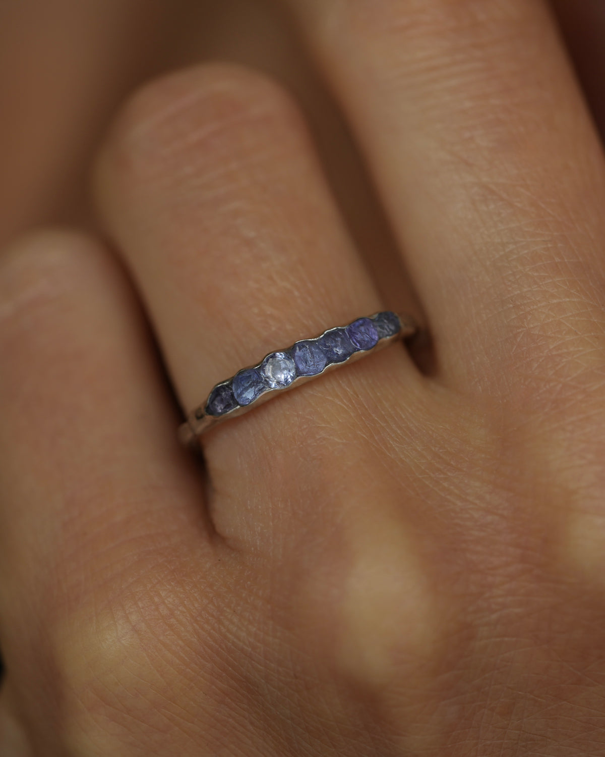 Raw and Brilliant Cut Tanzanite Ring