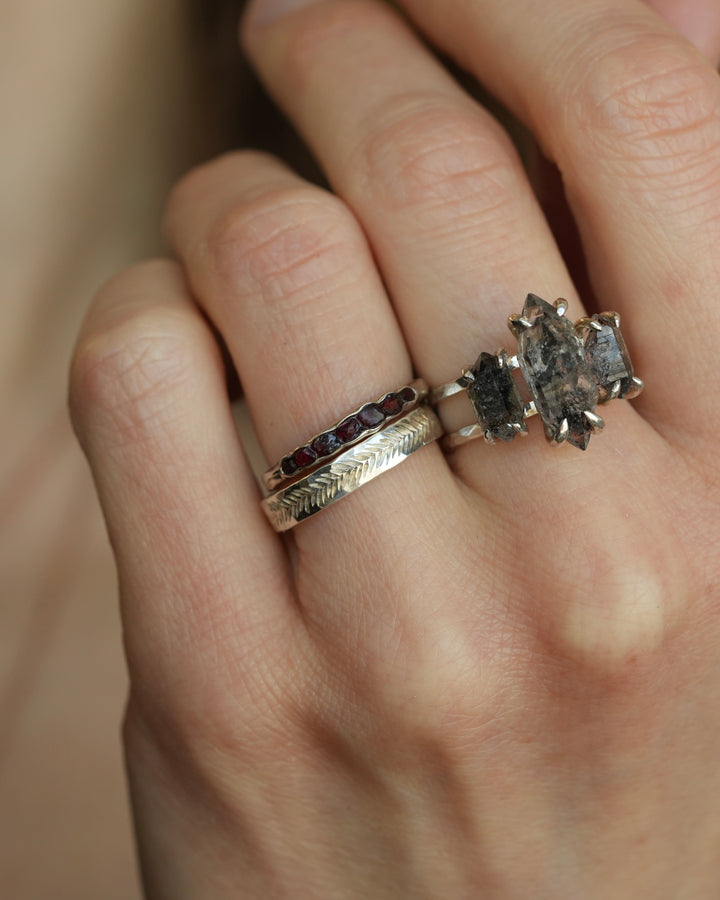 Raw Red Pyrope Garnet Ring