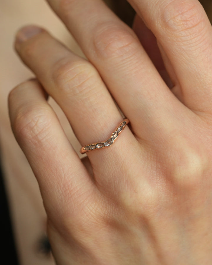 Herkimer Diamond Wave Ring