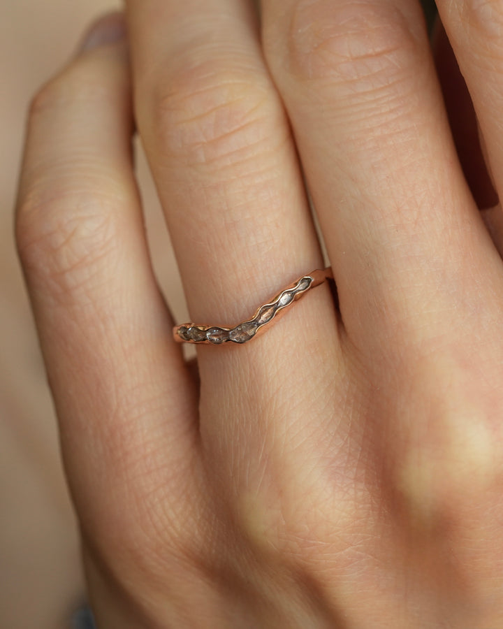 Herkimer Diamond Wave Ring