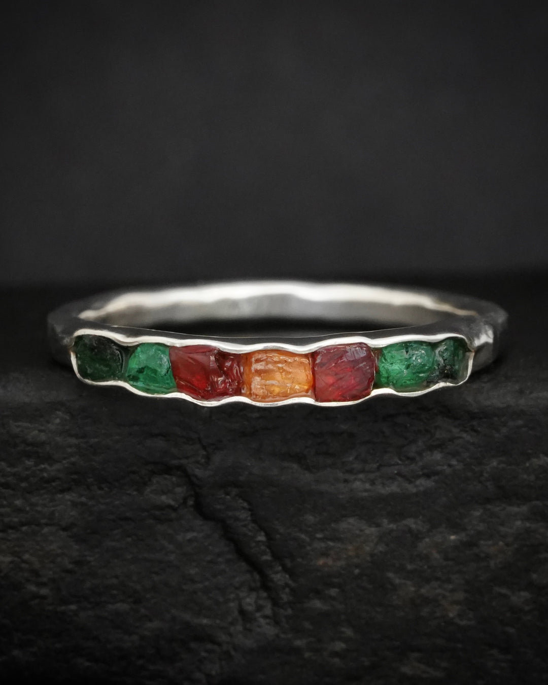 Ring with colored stones