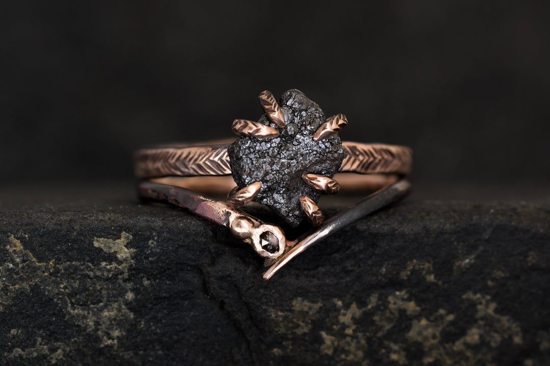 Black Diamond Ring Set