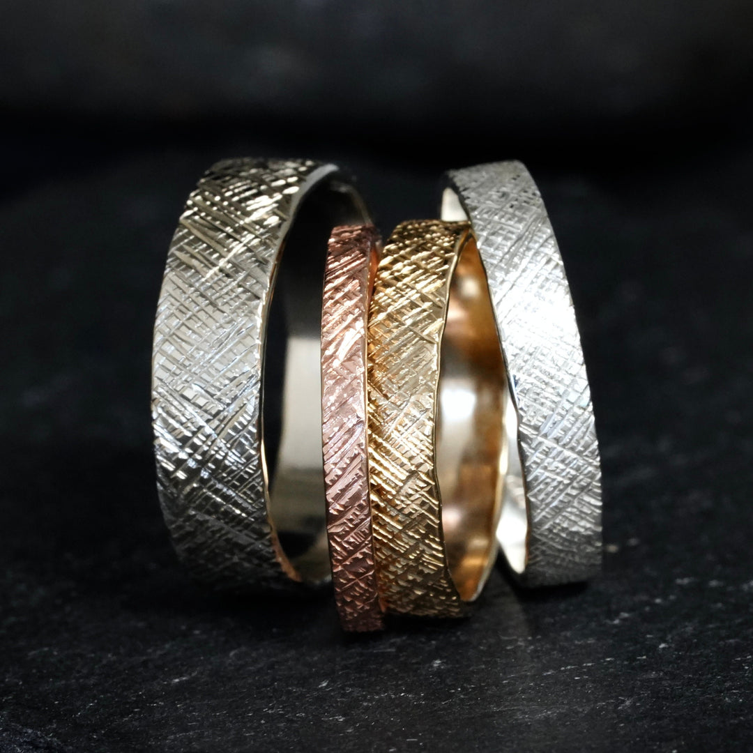 Patterned Wedding Band Ring