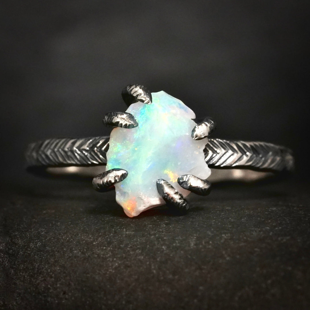 Raw Australian Opal Ring.