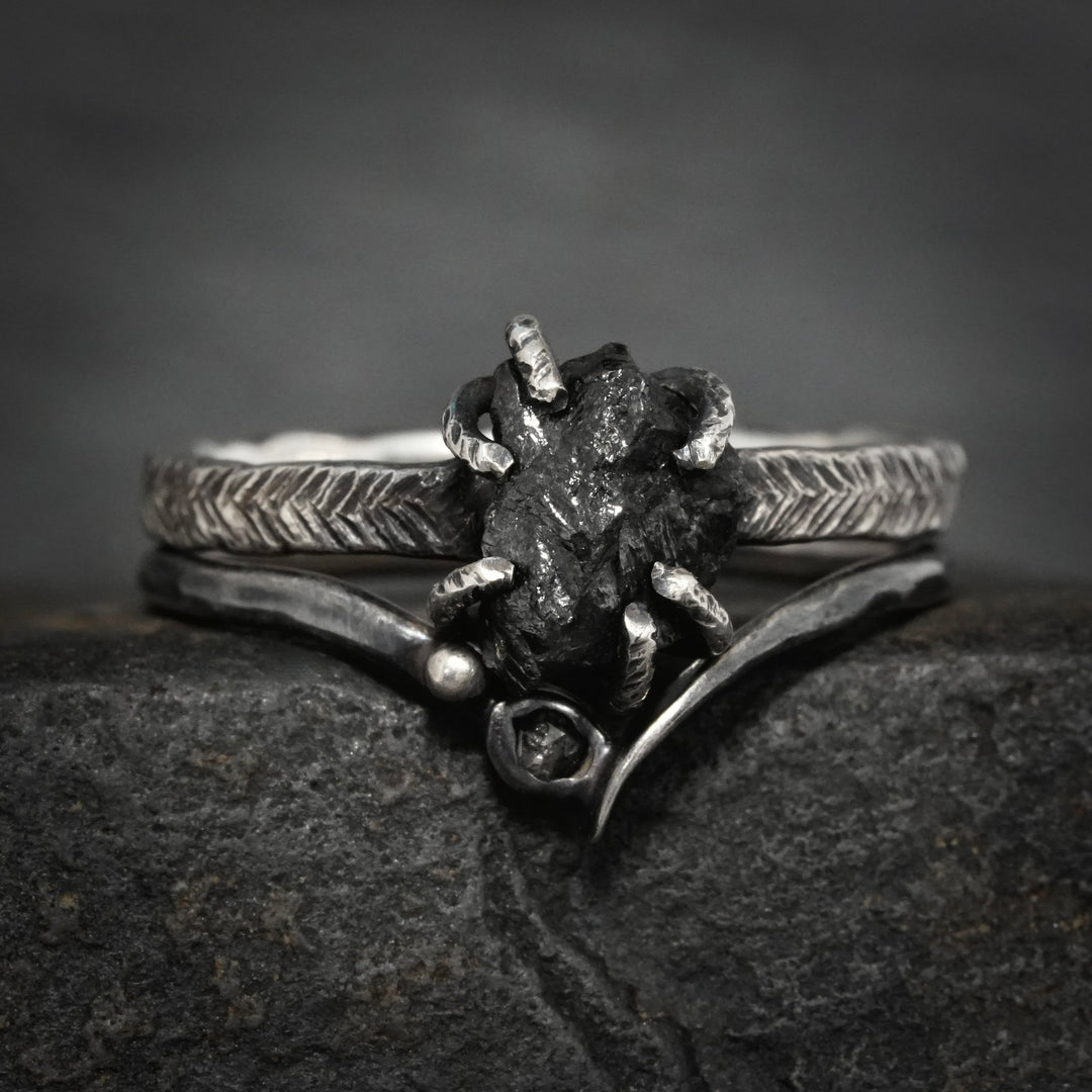 Black Diamond Ring Set