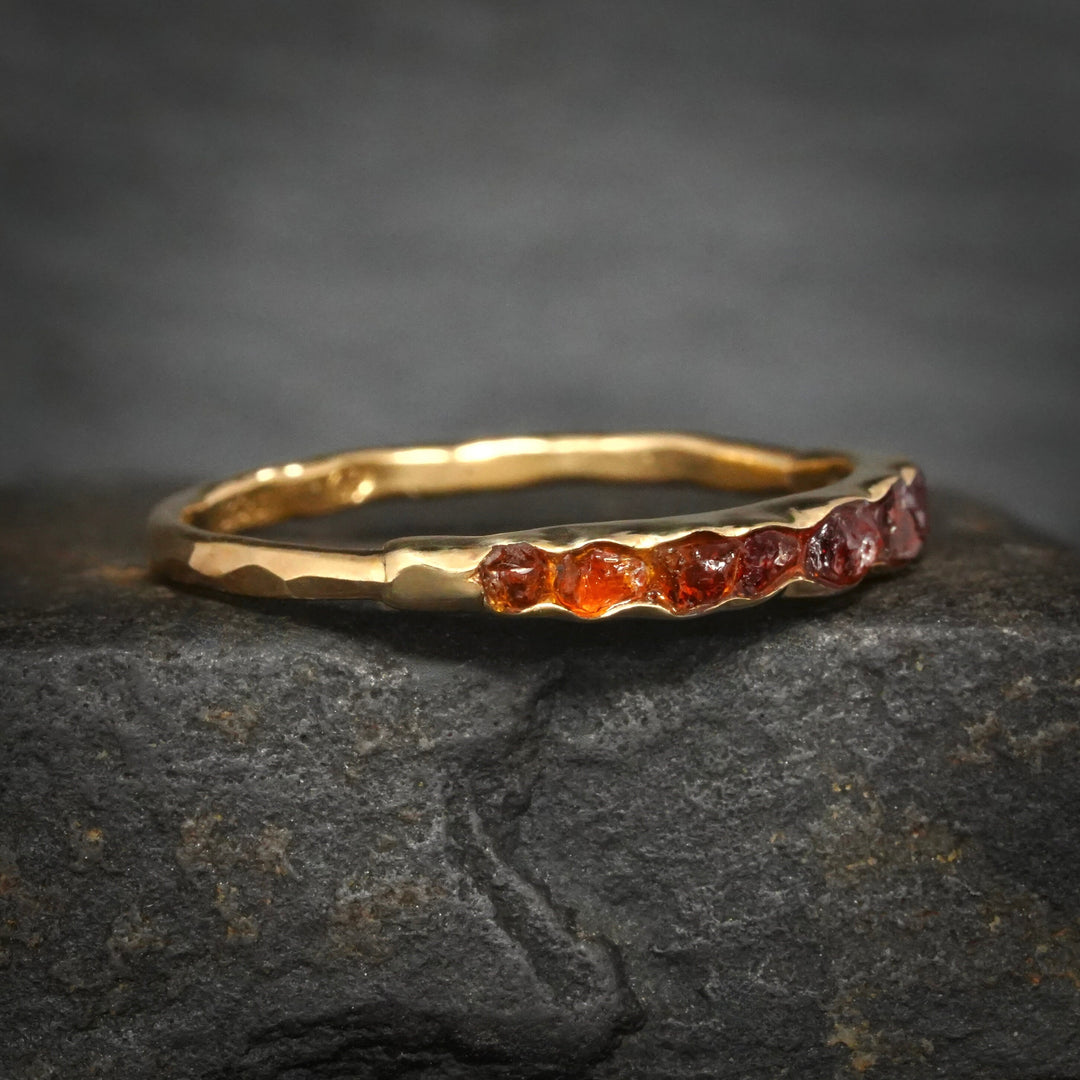 Raw Citrine Band Ring