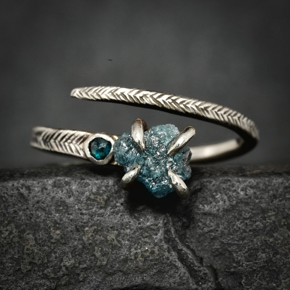 Blue Diamond Ring SET