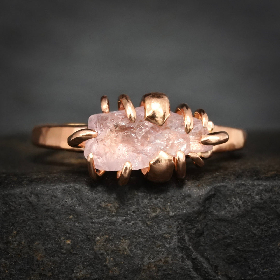 Rough Morganite Ring