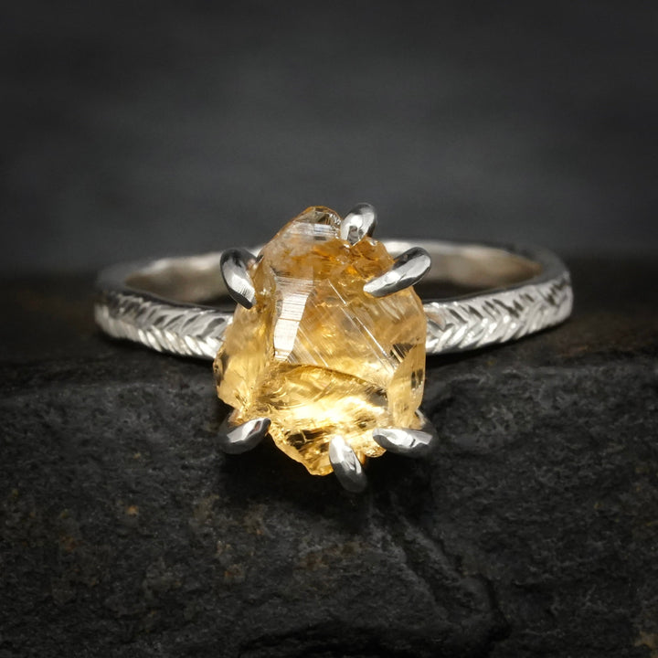 Raw Citrine Ring