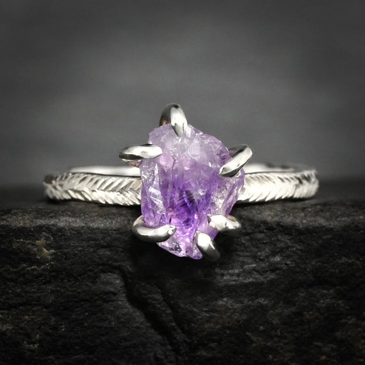 Raw Amethyst Ring