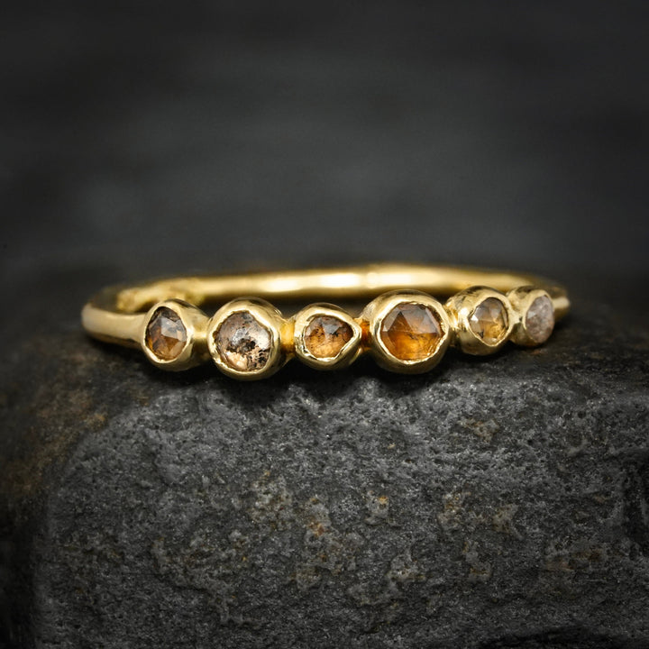 Brown diamond wedding ring