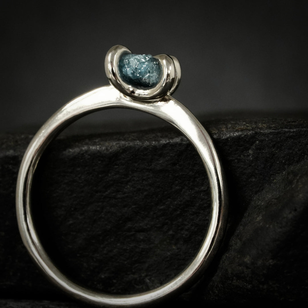 Blue Diamond Ring