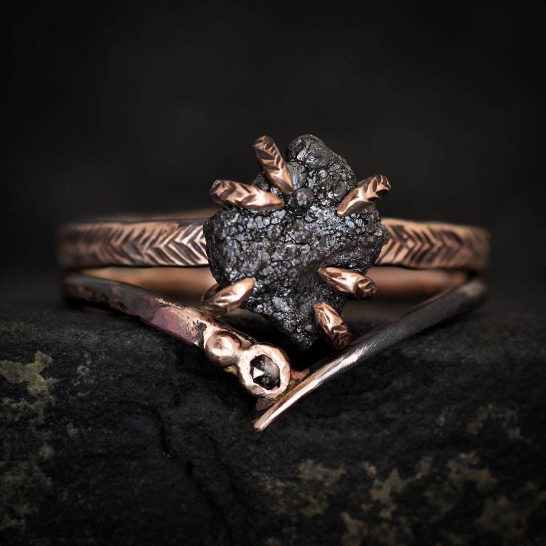 Black Diamond Ring Set