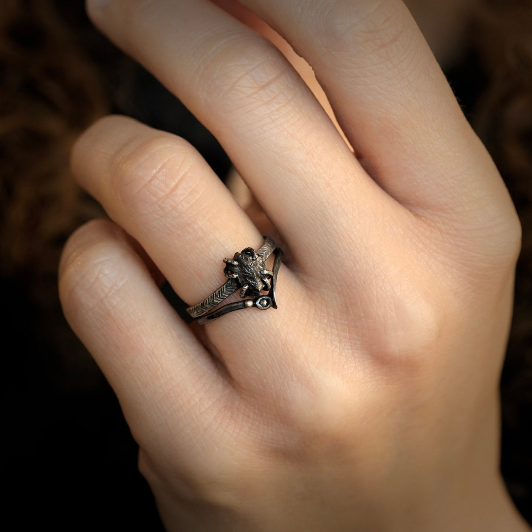 Black Diamond Ring Set