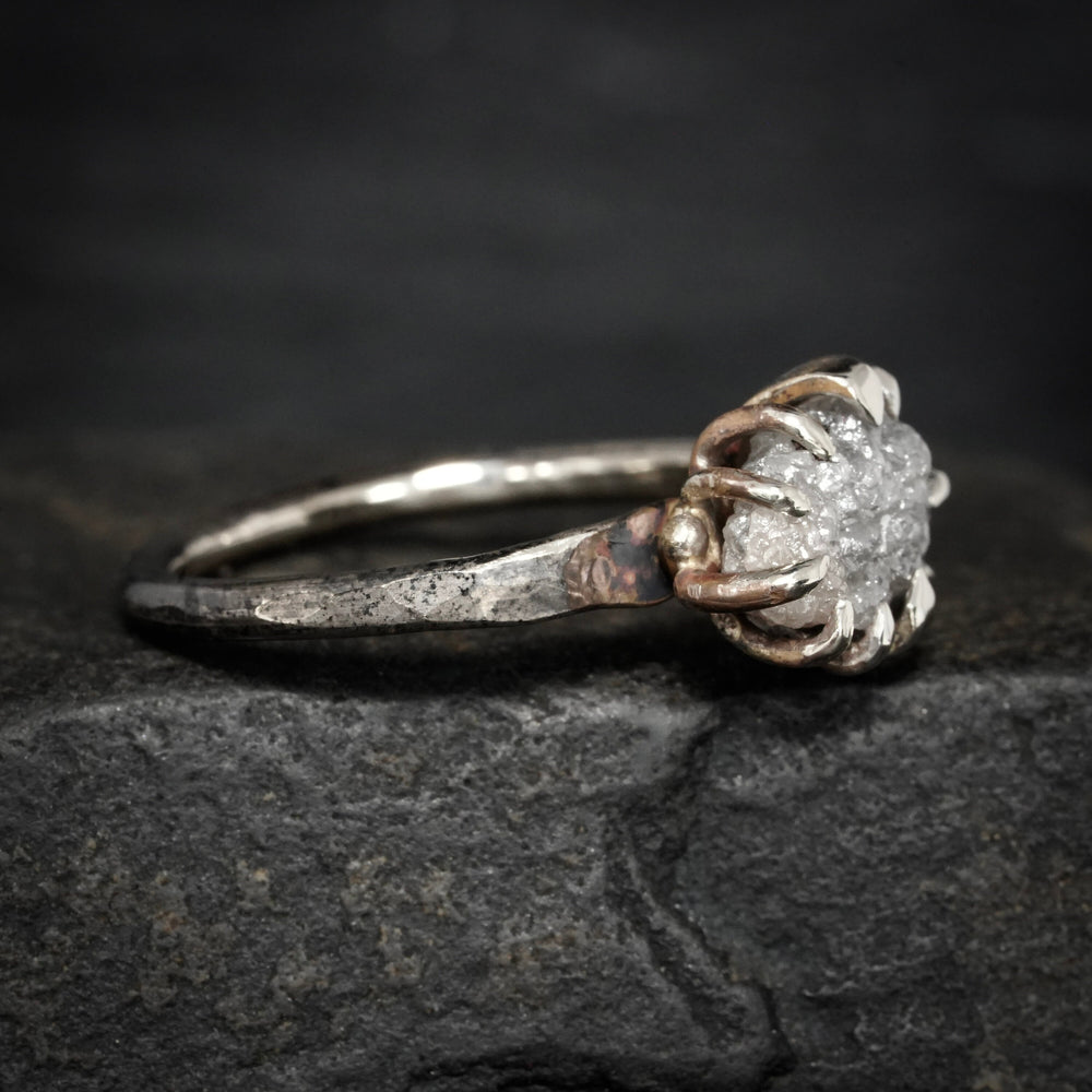 Raw Gray Diamond Ring