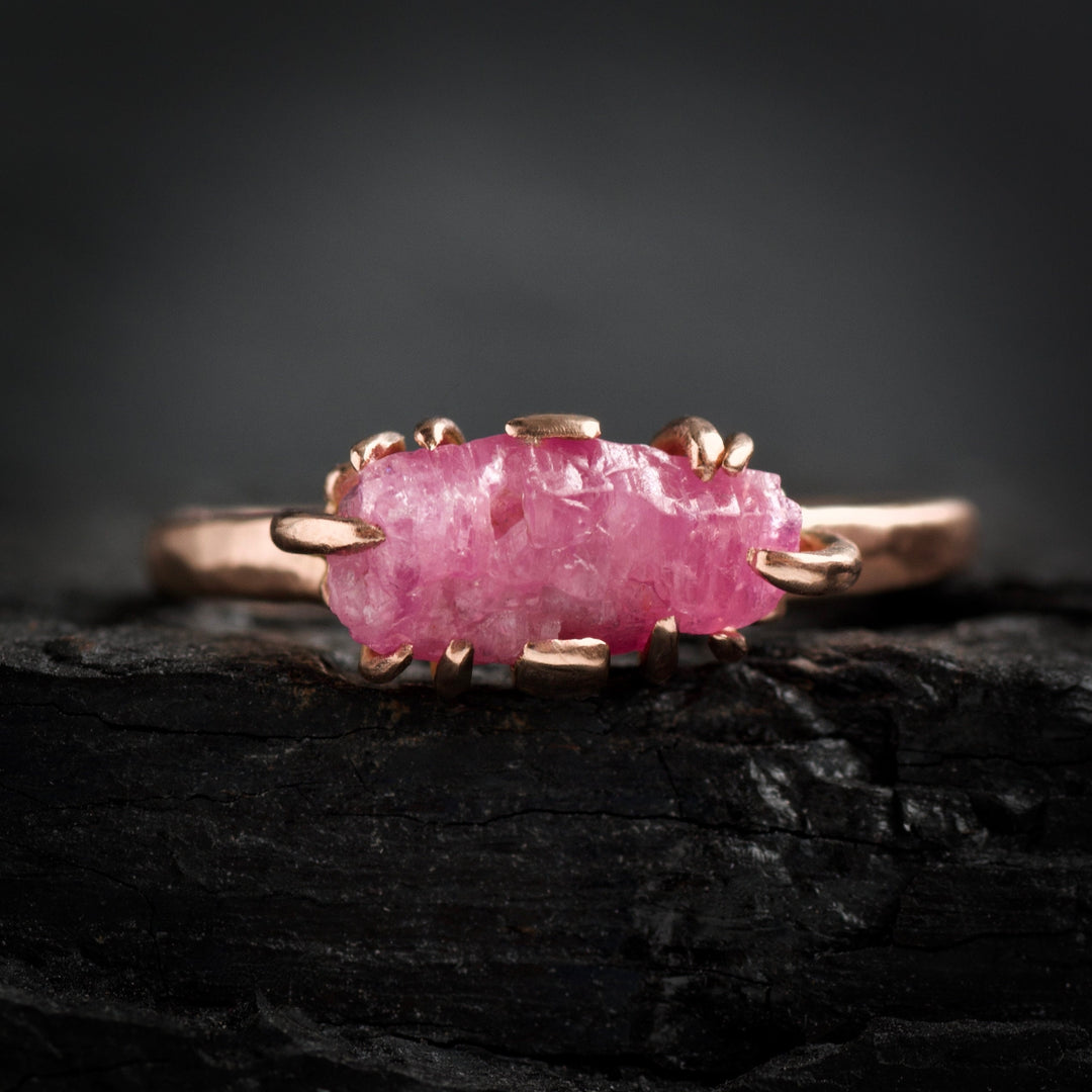 Raw Ruby Crystal Ring