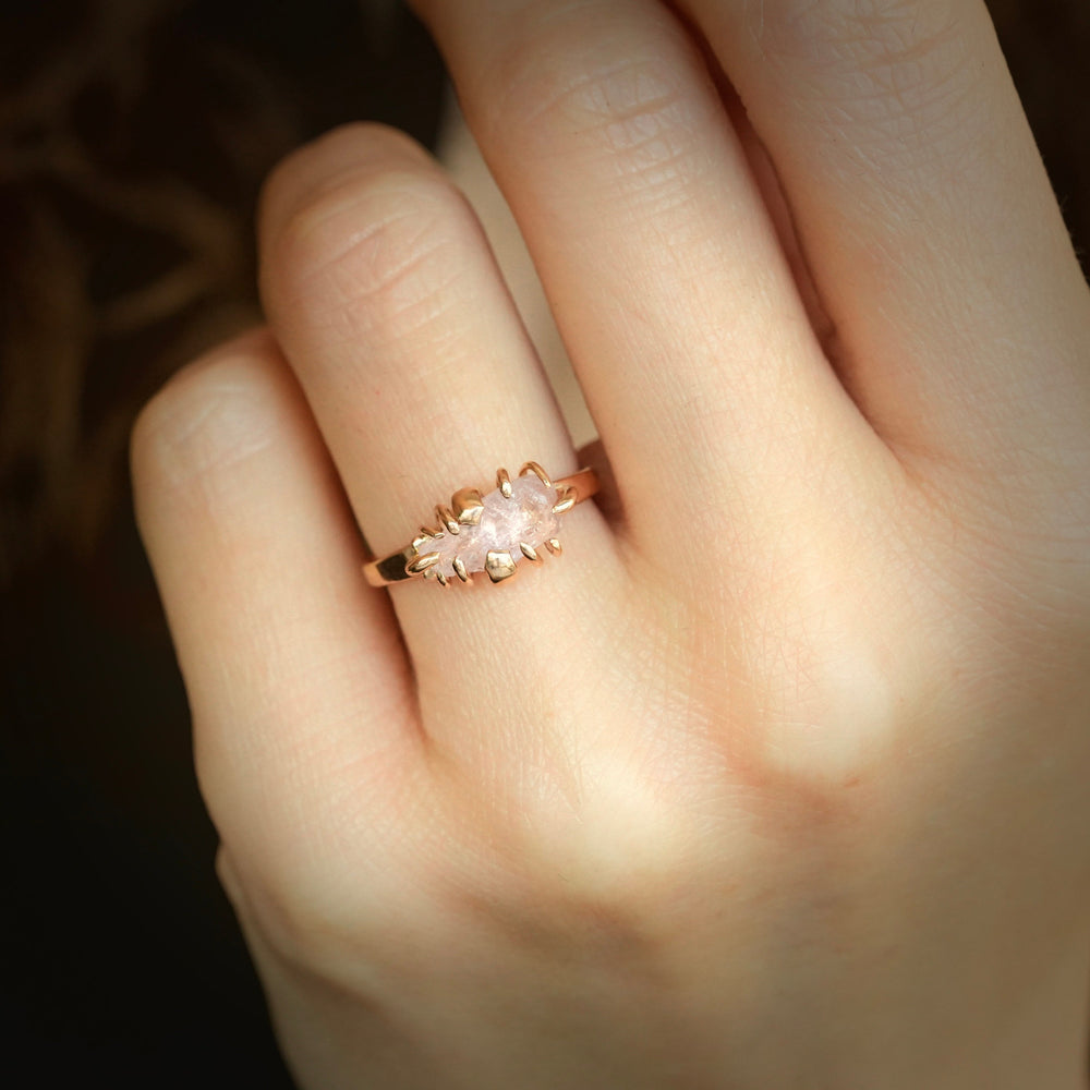 Rough Morganite Ring