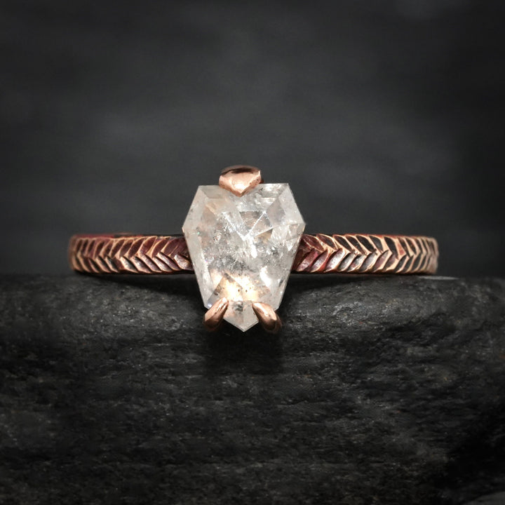 READY to SHIP Rose Gold Diamond Ring