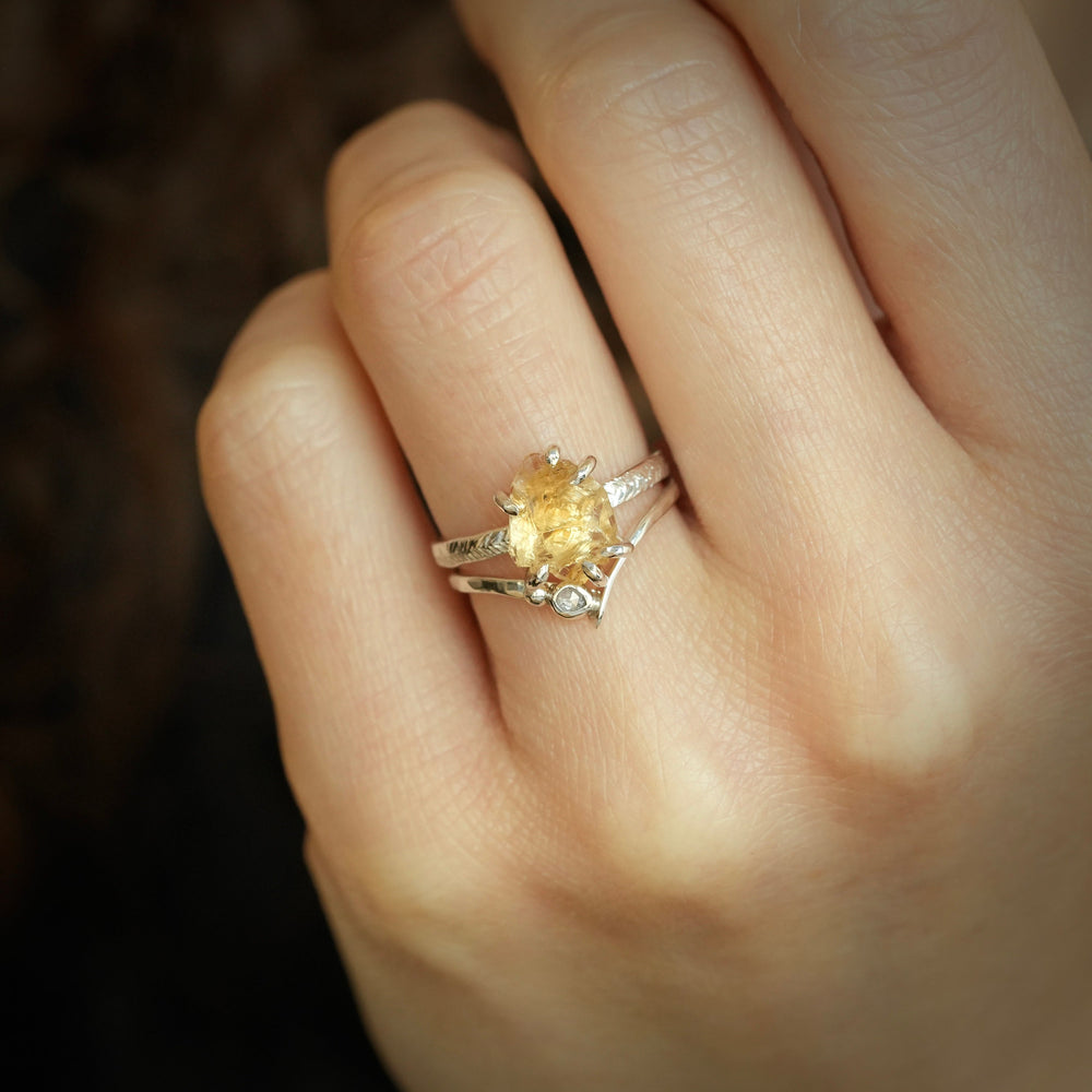 Raw Citrine Ring