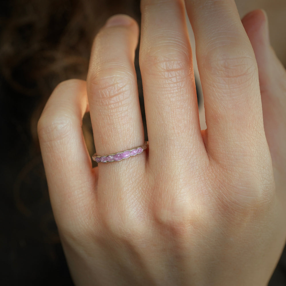 Raw Pink Sapphire Ring