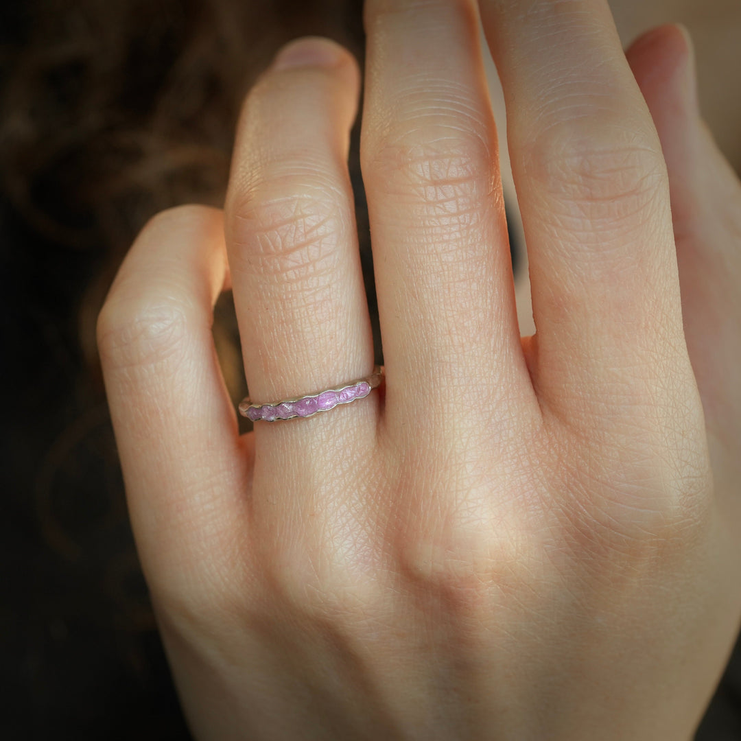 Raw Pink Sapphire Ring