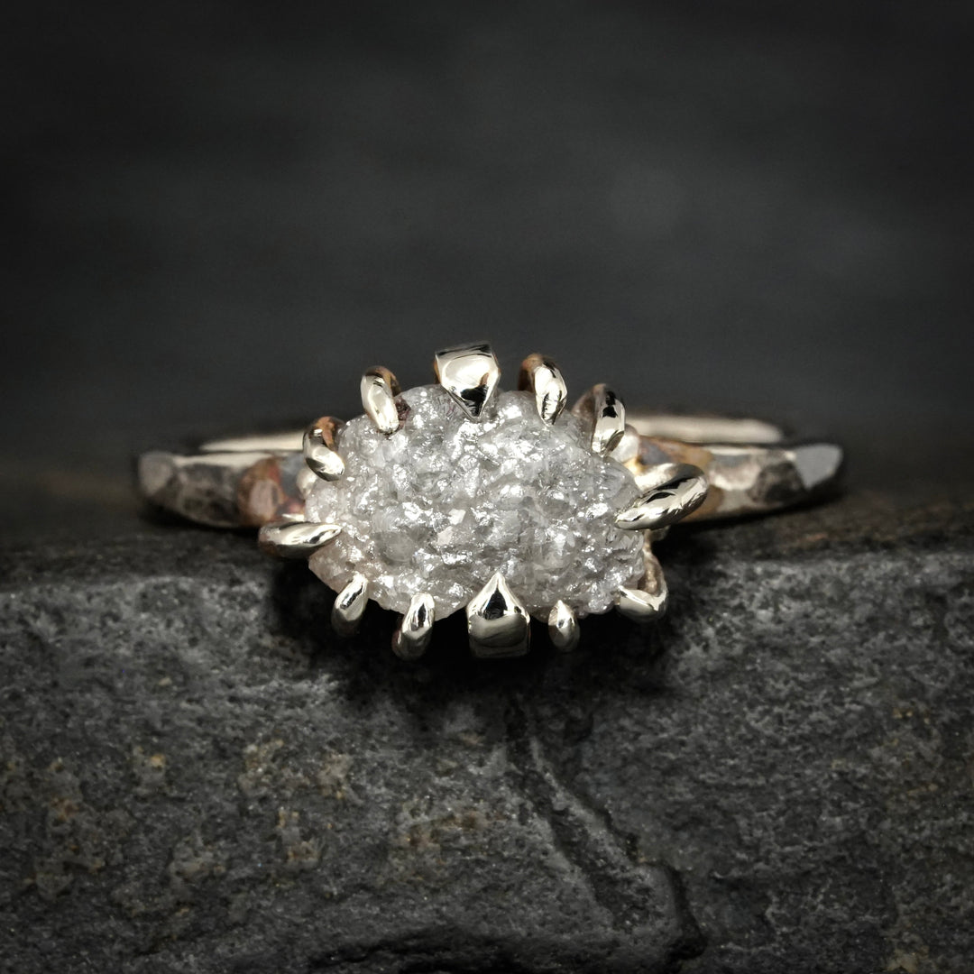 Raw Gray Diamond Ring