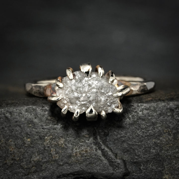 Raw Gray Diamond Ring