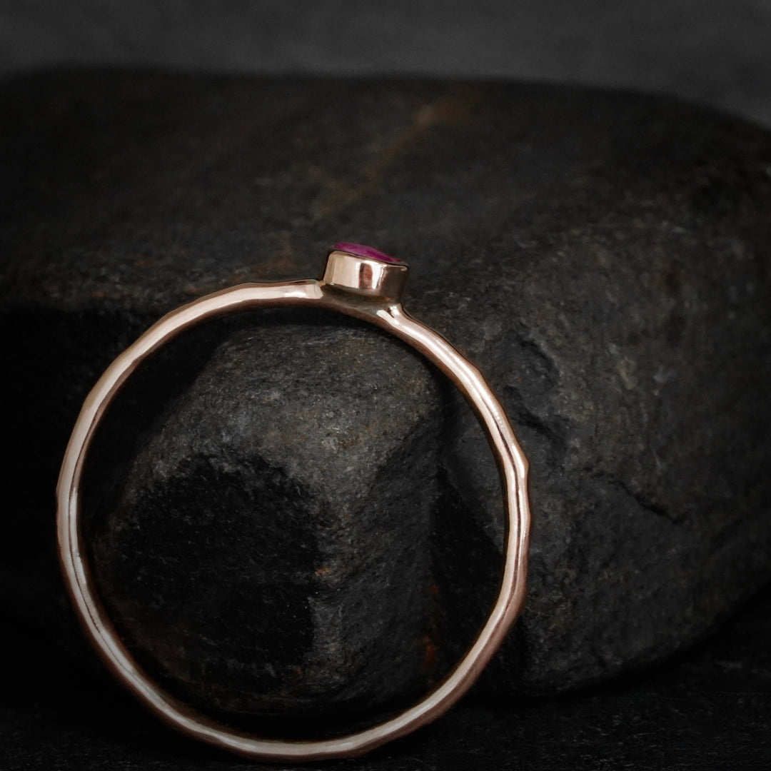 Natural Pink Ruby Ring