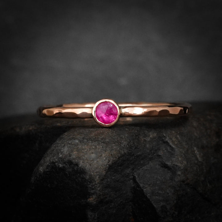 Natural Pink Ruby Ring