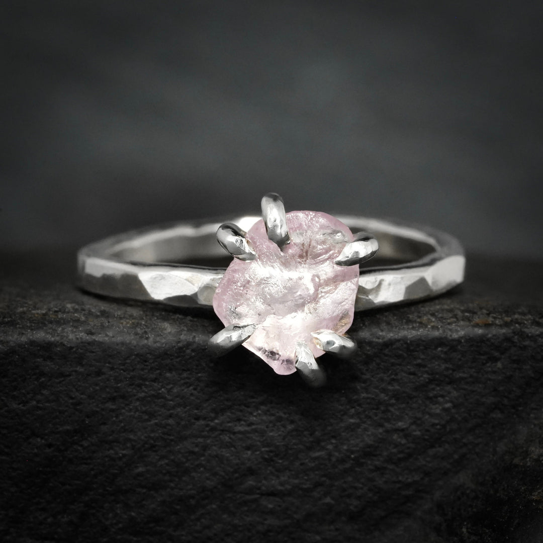 Pink Raw Sapphire Ring