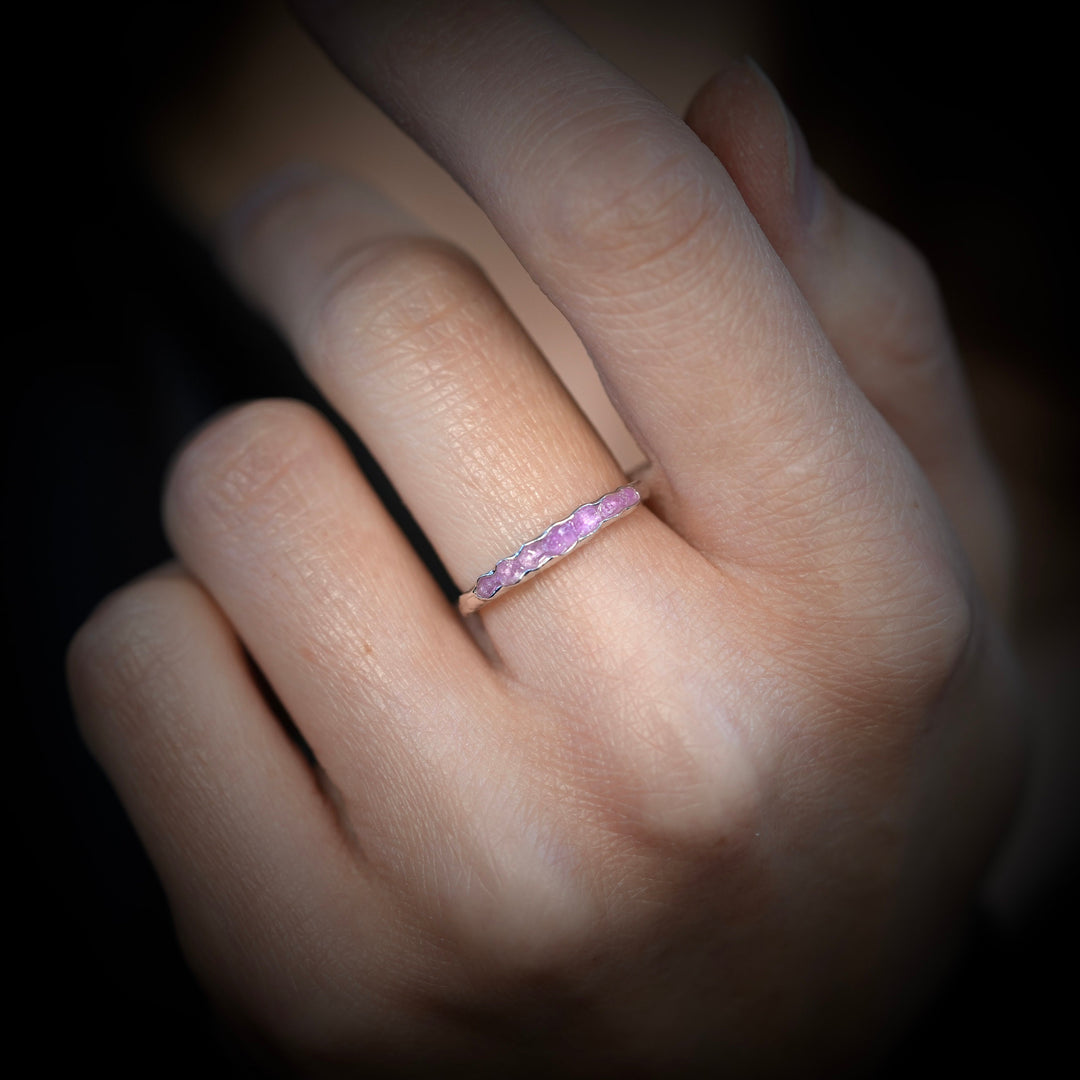 Raw Pink Sapphire Ring