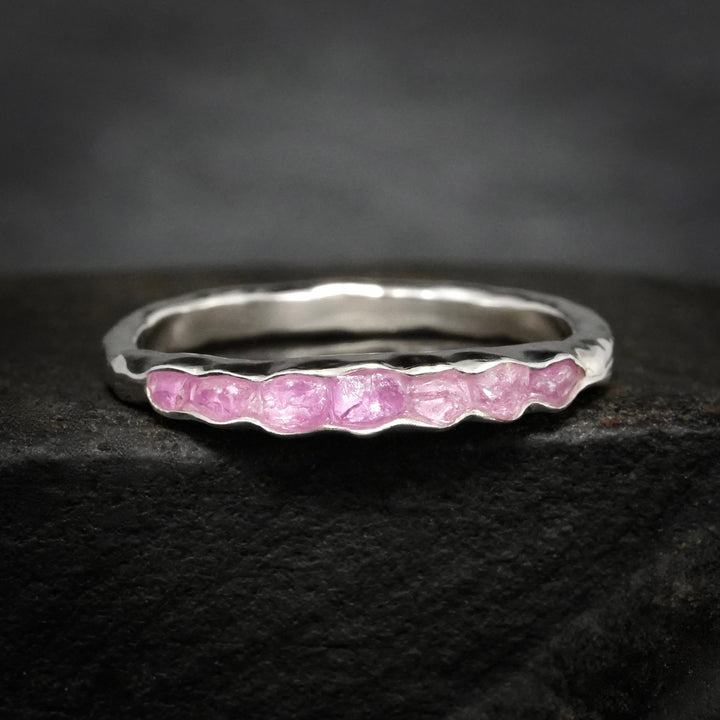 Raw Pink Sapphire Ring