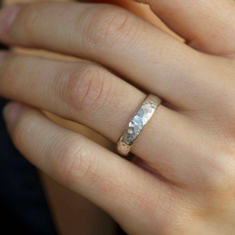 4.5mm Hammered Band Ring