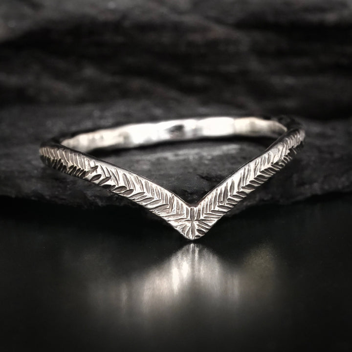 Textured Wave Ring