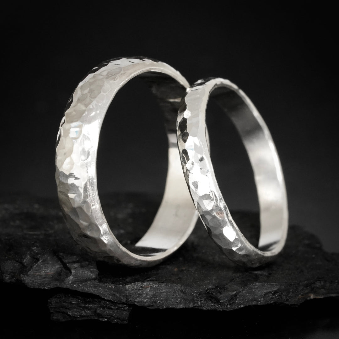 SET of 2 Hammered Rings