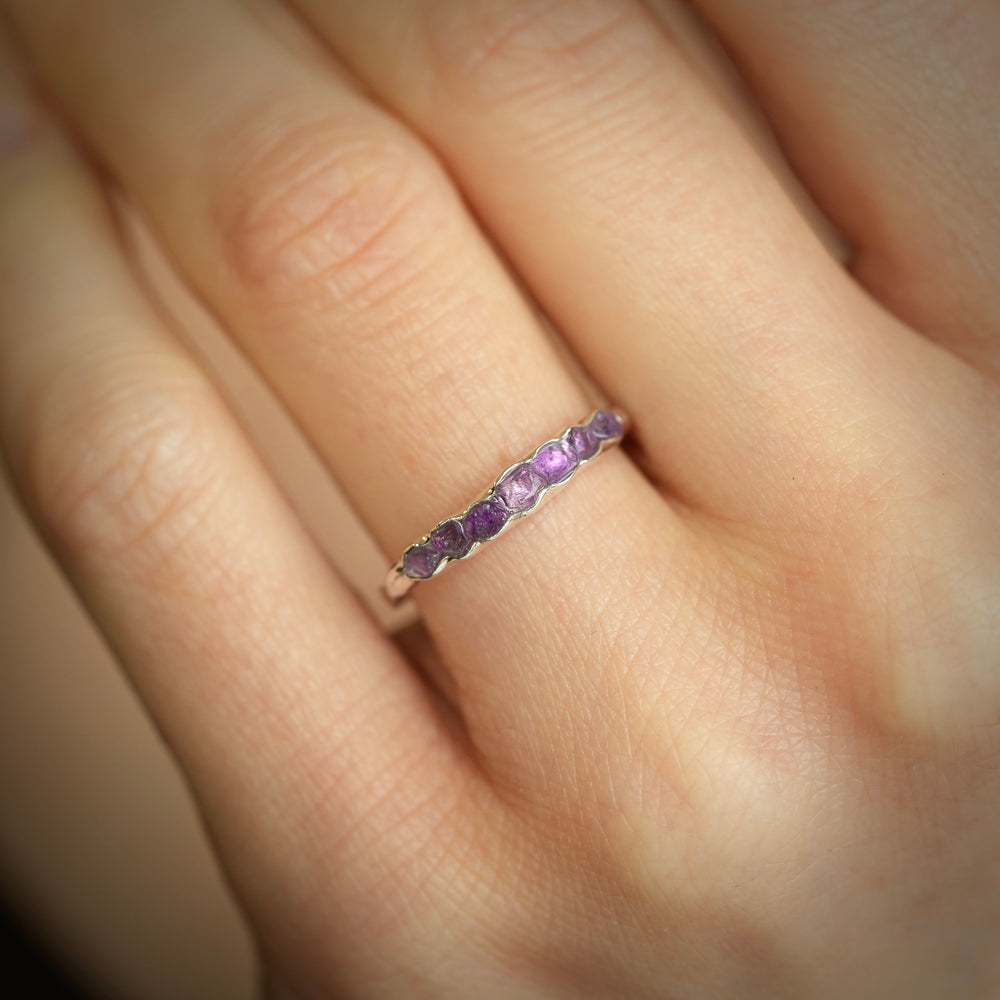 Raw Amethyst Band Ring