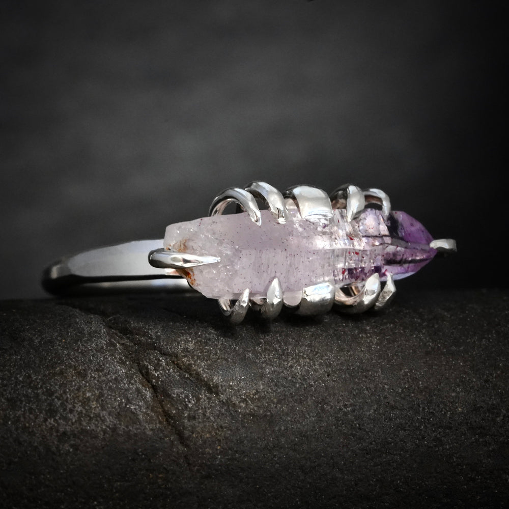 Raw Amethyst Chrystal Ring