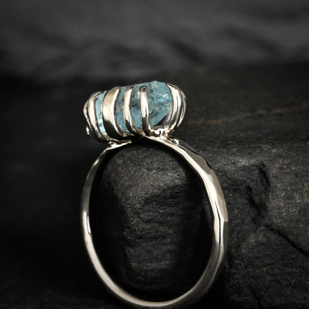 Raw Aquamarine Ring